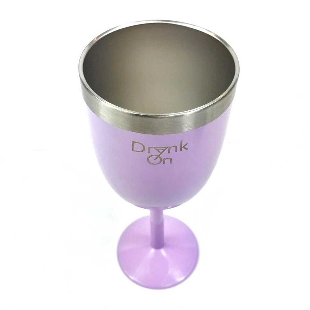 10oz Stainless Steel Wine Tumbler w/ a FREE Straw! - Picture 3 of 7